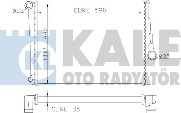 KALE OTO RADYATÖR 354400 - Радиатор, охлаждение двигателя autosila-amz.com