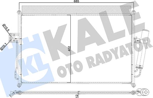 KALE OTO RADYATÖR 354030 - Конденсатор кондиционера autosila-amz.com