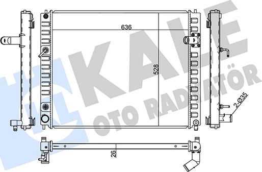 KALE OTO RADYATÖR 354220 - Радиатор, охлаждение двигателя autosila-amz.com