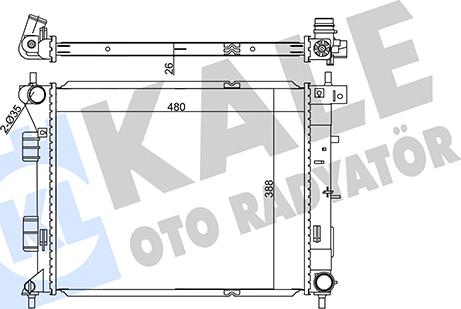 KALE OTO RADYATÖR 355540 - Радиатор, охлаждение двигателя autosila-amz.com