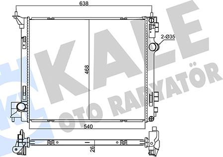 KALE OTO RADYATÖR 355525 - Радиатор, охлаждение двигателя autosila-amz.com