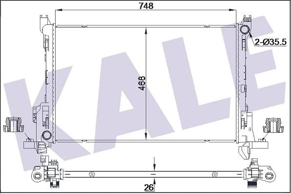 KALE OTO RADYATÖR 355630 - Радиатор, охлаждение двигателя autosila-amz.com