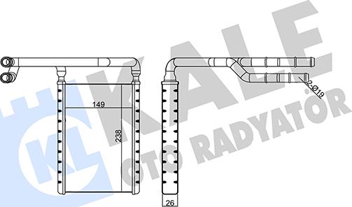 KALE OTO RADYATÖR 355205 - Теплообменник, отопление салона autosila-amz.com