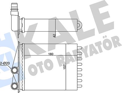 KALE OTO RADYATÖR 355215 - Теплообменник, отопление салона autosila-amz.com