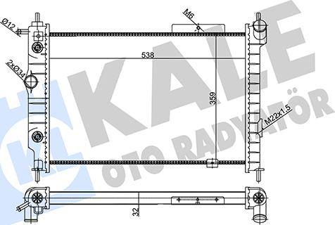 KALE OTO RADYATÖR 356995 - Радиатор, охлаждение двигателя autosila-amz.com