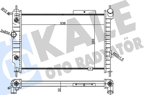 KALE OTO RADYATÖR 356990 - Радиатор, охлаждение двигателя autosila-amz.com