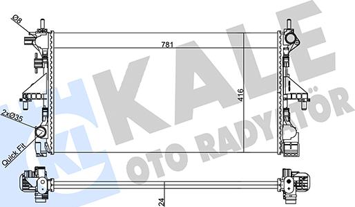 KALE OTO RADYATÖR 356960 - Радиатор, охлаждение двигателя autosila-amz.com