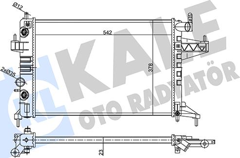 KALE OTO RADYATÖR 356870 - Радиатор, охлаждение двигателя autosila-amz.com