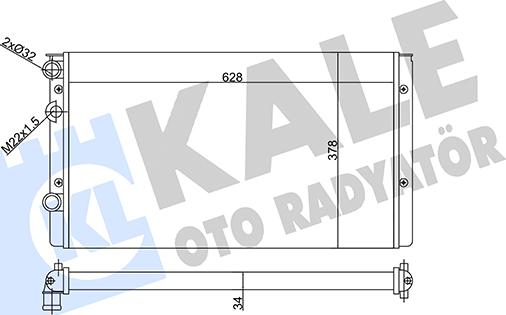 KALE OTO RADYATÖR 356310 - Радиатор, охлаждение двигателя autosila-amz.com