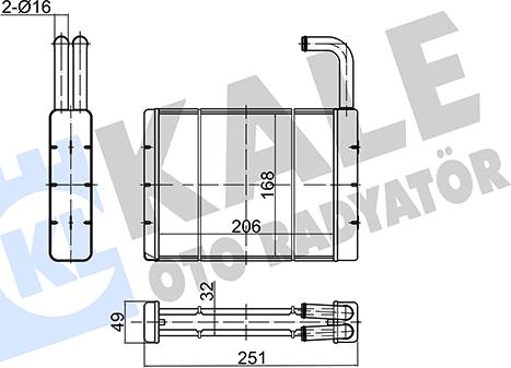 KALE OTO RADYATÖR 356220 - Теплообменник, отопление салона autosila-amz.com