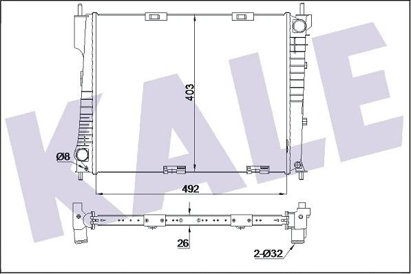 KALE OTO RADYATÖR 350990 - Радиатор, охлаждение двигателя autosila-amz.com