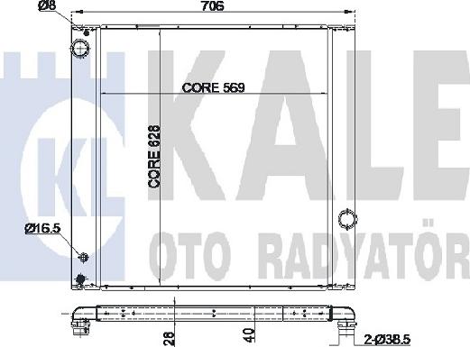 KALE OTO RADYATÖR 350900 - Радиатор, охлаждение двигателя autosila-amz.com