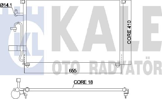 KALE OTO RADYATÖR 350545 - Конденсатор кондиционера autosila-amz.com