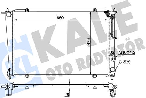 KALE OTO RADYATÖR 350525 - Радиатор, охлаждение двигателя autosila-amz.com