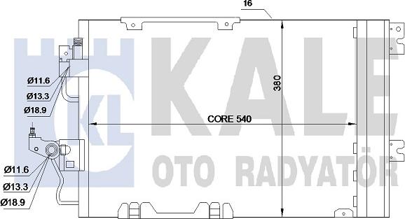 KALE OTO RADYATÖR 350650 - Конденсатор кондиционера autosila-amz.com