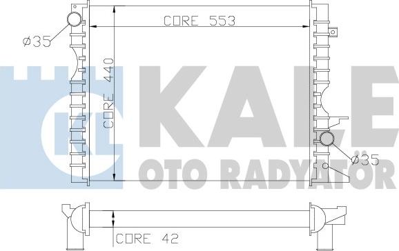 KALE OTO RADYATÖR 350600 - Радиатор, охлаждение двигателя autosila-amz.com