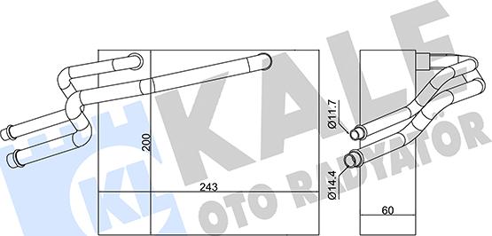 KALE OTO RADYATÖR 350060 - Испаритель, кондиционер autosila-amz.com