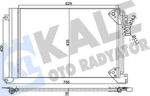 KALE OTO RADYATÖR 350335 - Конденсатор кондиционера autosila-amz.com