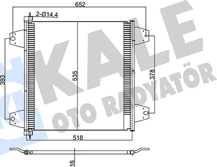 KALE OTO RADYATÖR 350325 - Конденсатор кондиционера autosila-amz.com