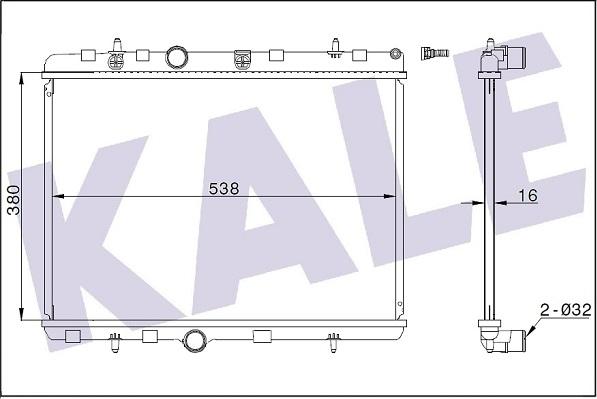 KALE OTO RADYATÖR 350745 - Радиатор, охлаждение двигателя autosila-amz.com