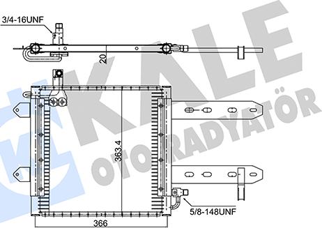 KALE OTO RADYATÖR 350710 - Конденсатор кондиционера autosila-amz.com