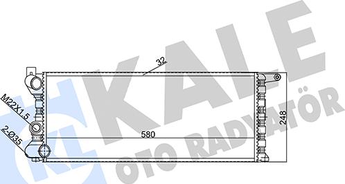 KALE OTO RADYATÖR 351910 - Радиатор, охлаждение двигателя autosila-amz.com