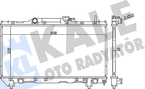 KALE OTO RADYATÖR 351920 - Радиатор, охлаждение двигателя autosila-amz.com