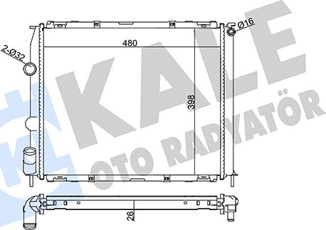 KALE OTO RADYATÖR 351895 - Радиатор, охлаждение двигателя autosila-amz.com