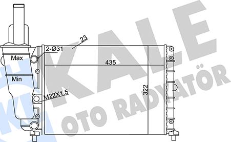 KALE OTO RADYATÖR 351840 - Радиатор, охлаждение двигателя autosila-amz.com