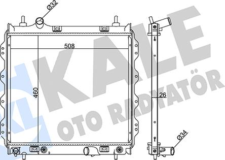 KALE OTO RADYATÖR 351850 - Радиатор, охлаждение двигателя autosila-amz.com