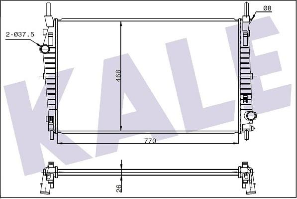 KALE OTO RADYATÖR 351275 - Радиатор, охлаждение двигателя autosila-amz.com