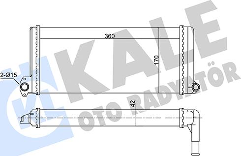 KALE OTO RADYATÖR 351750 - Теплообменник, отопление салона autosila-amz.com