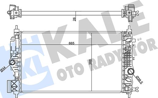 KALE OTO RADYATÖR 358950 - Радиатор, охлаждение двигателя autosila-amz.com