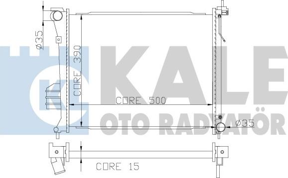 KALE OTO RADYATÖR 358500 - Радиатор, охлаждение двигателя autosila-amz.com