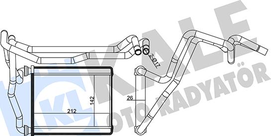 KALE OTO RADYATÖR 358580 - Теплообменник, отопление салона autosila-amz.com