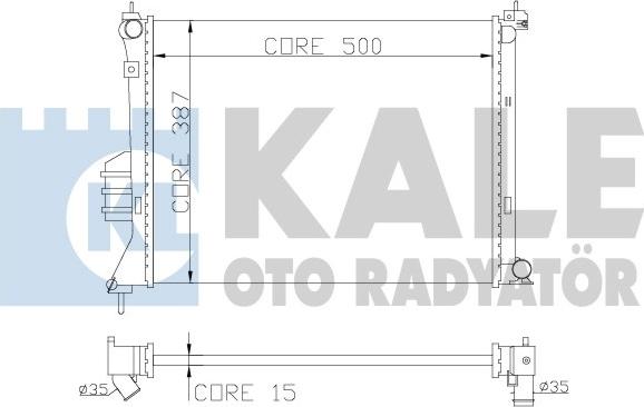 KALE OTO RADYATÖR 358600 - Радиатор, охлаждение двигателя autosila-amz.com