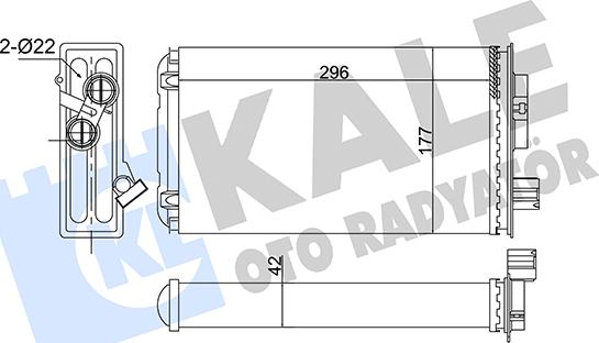 KALE OTO RADYATÖR 358680 - Теплообменник, отопление салона autosila-amz.com