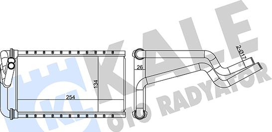 KALE OTO RADYATÖR 358620 - Теплообменник, отопление салона autosila-amz.com