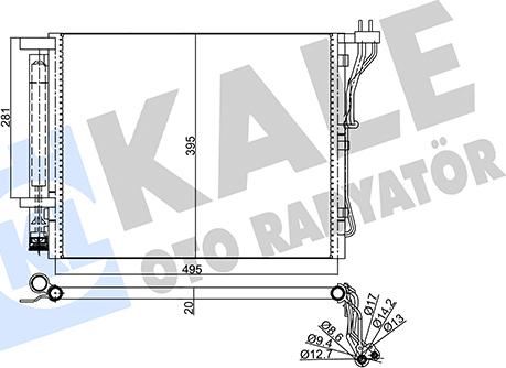 KALE OTO RADYATÖR 358010 - Конденсатор кондиционера autosila-amz.com