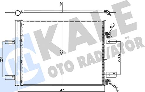 KALE OTO RADYATÖR 358080 - Конденсатор кондиционера autosila-amz.com