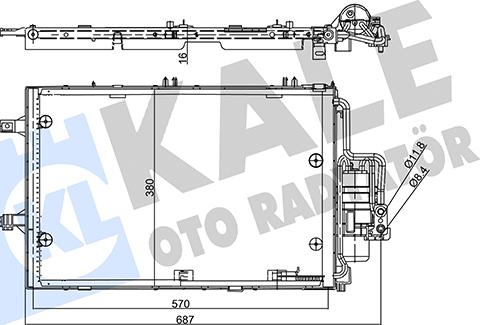 KALE OTO RADYATÖR 358255 - Конденсатор кондиционера autosila-amz.com