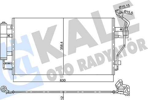 KALE OTO RADYATÖR 358745 - Конденсатор кондиционера autosila-amz.com