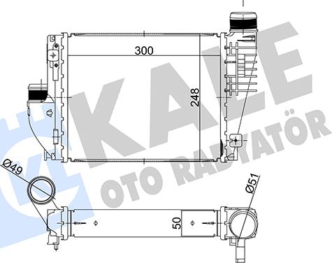 KALE OTO RADYATÖR 358705 - Интеркулер, теплообменник турбины autosila-amz.com