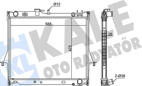 KALE OTO RADYATÖR 358700 - Радиатор, охлаждение двигателя autosila-amz.com