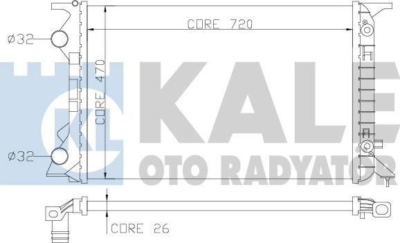 KALE OTO RADYATÖR 353400 - Радиатор, охлаждение двигателя autosila-amz.com