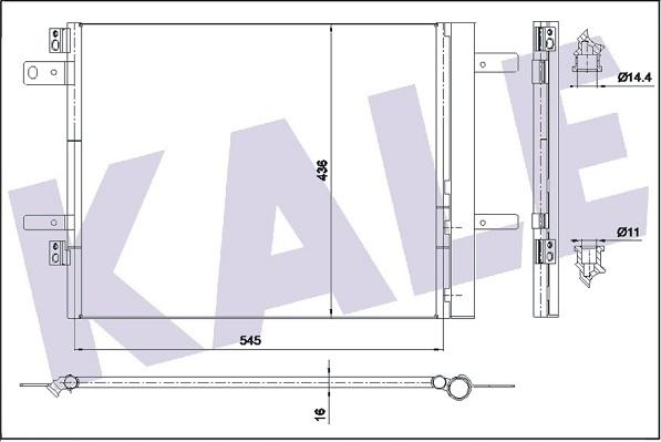 KALE OTO RADYATÖR 353150 - Конденсатор кондиционера autosila-amz.com