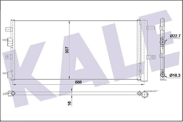 KALE OTO RADYATÖR 353160 - Конденсатор кондиционера autosila-amz.com