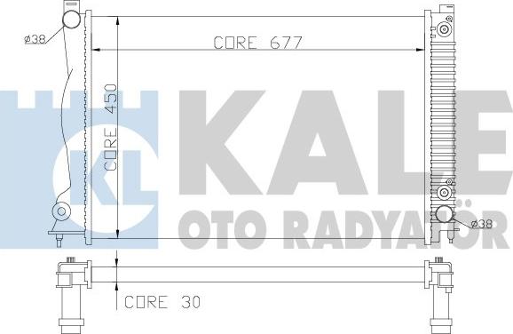 KALE OTO RADYATÖR 353200 - Радиатор, охлаждение двигателя autosila-amz.com