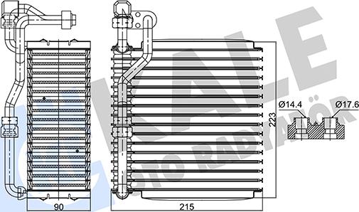 KALE OTO RADYATÖR 352990 - Испаритель, кондиционер autosila-amz.com