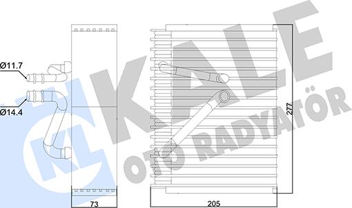 KALE OTO RADYATÖR 352965 - Испаритель, кондиционер autosila-amz.com